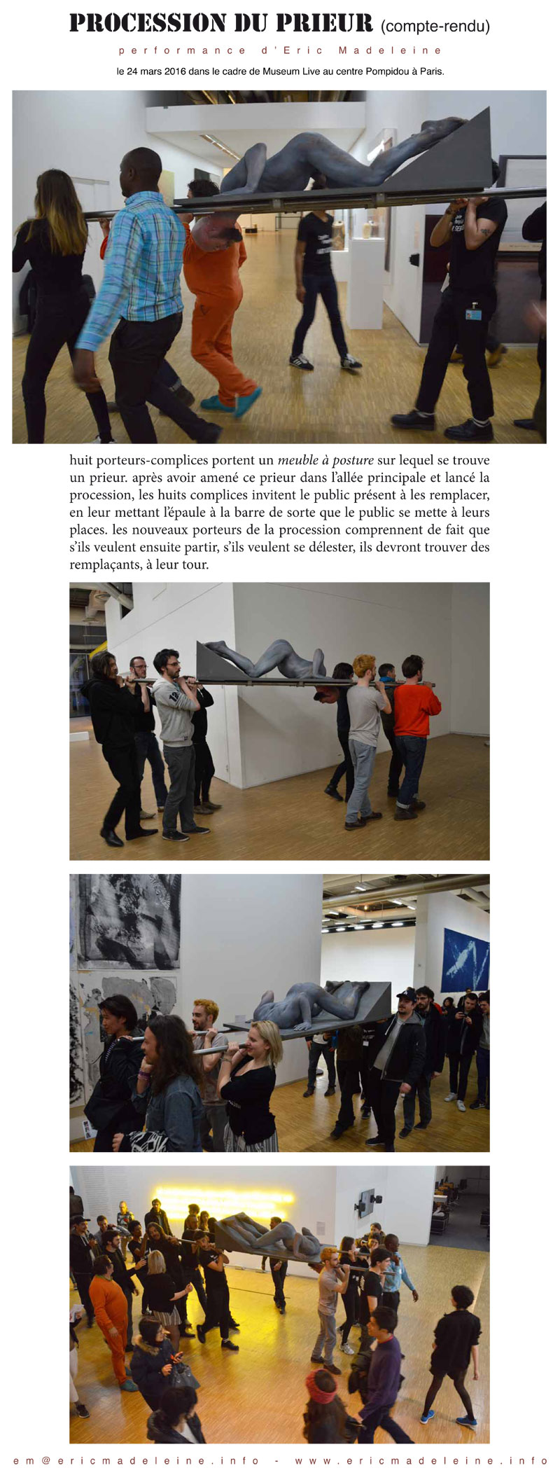 eric madeleine centre pompidou museum live